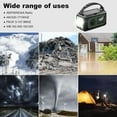 thumbnail image 6 of 12000mAh Emergency Radio, AM/FM/NOAA Weather Alert Radio, Portable Hand Crank Radio Solar/Type-C Charging Outdoor Radio with Torch & LED Reading Lamp, SOS Alarm, Compass, Power Bank (Army Green), 6 of 7