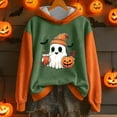 thumbnail image 3 of Halloween Oversized Sweatshirts for Women Crewneck Pullover Graphic Sweat Shirts Loose Funny Ghost Sweater Green, XL, 3 of 3