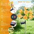 thumbnail image 3 of Oziral Solar Garden Lights Outdoor 2 pack, Waterproof LED Flower Decorative Solar Stake Lights, Yard Garden Patio Pathway Walkway Decor, 8 Modes, 3 of 9