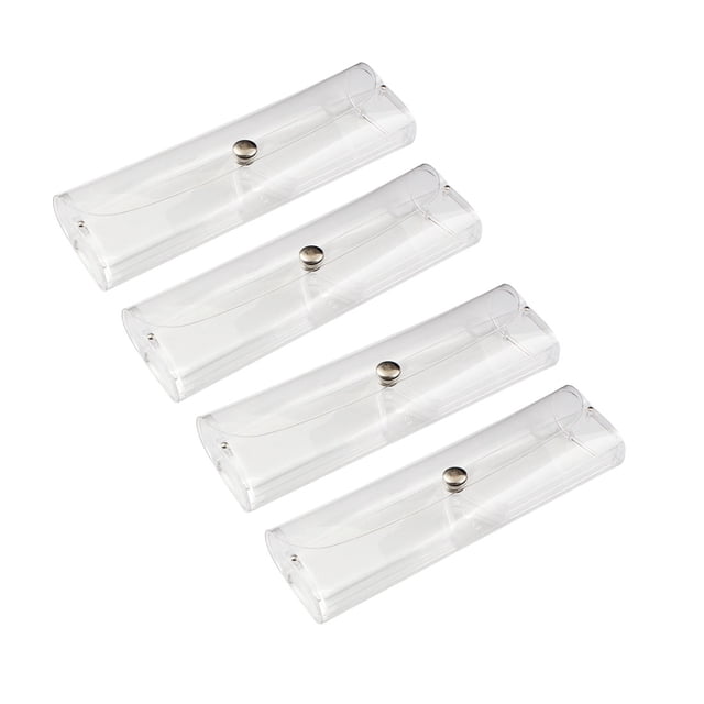 Plastic Eyeglasses Eyewear Glasses Holder Case Box Protector Clear 4pcs
