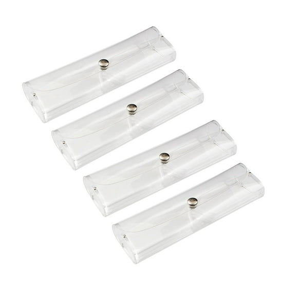 4pcs Lunettes en Plastique Souple Porte-Boîte de Lunettes Transparent
