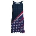 thumbnail image 4 of OAVQHLG3B Summer Dress for Women 4th of July Outfits for Women Casual Round Neck Leisure And Entertainment Sling Digital Print Mini Dress, 4 of 5