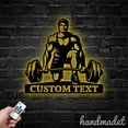 thumbnail image 2 of Handmadetneonsign Weightlifter Metal Wall Art Light, Gym Sport Metal Sign Wall Decor, Gym Metal Decor, 2 of 5