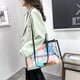 thumbnail image 5 of Bolsos de hombro de viaje de gran capacidad con letras para mujer bolso transparente de PVC de ocio con láser Simple, 5 of 9