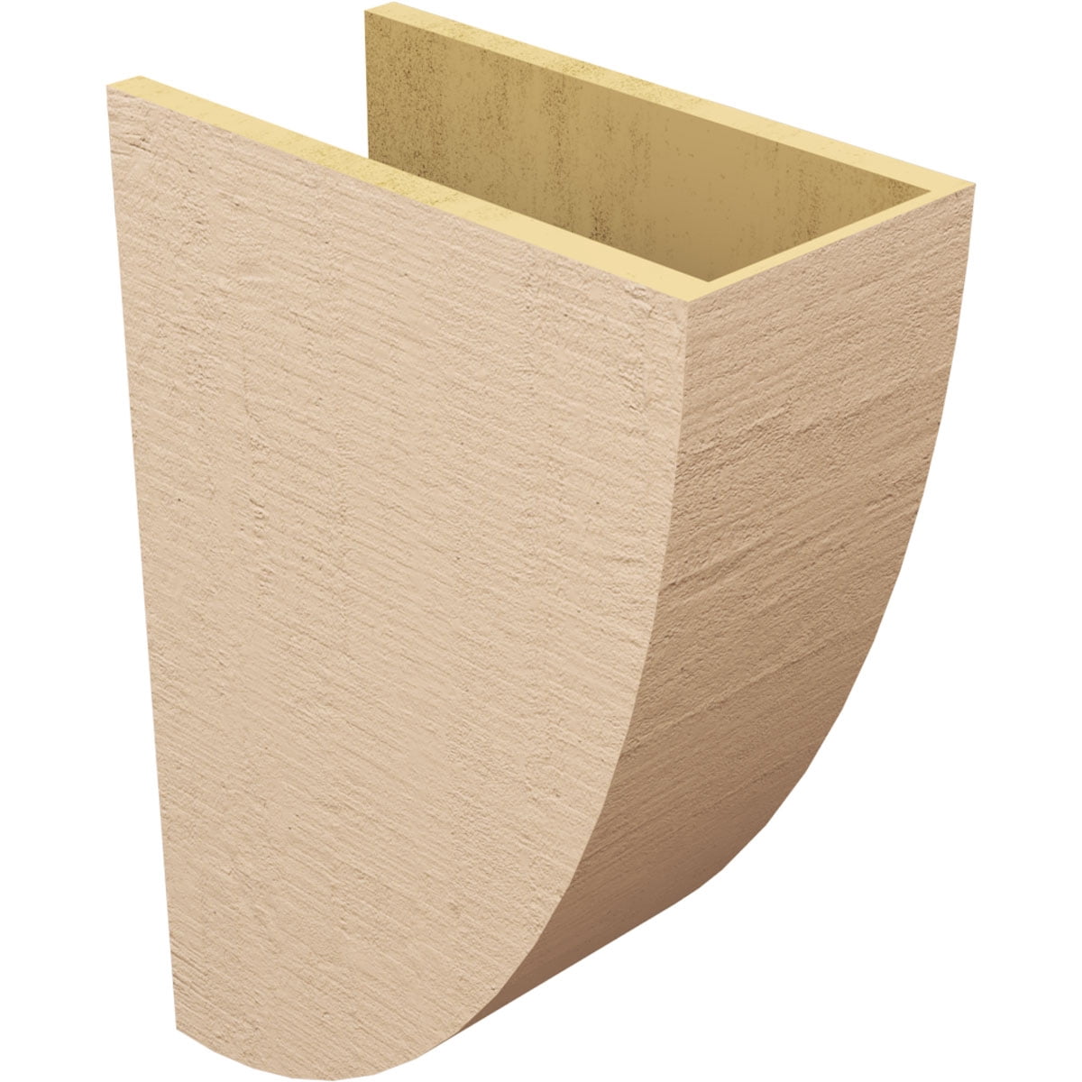 9"W x 18"D x 27"H Classic Durham Rough Cedar Woodgrain TimberThane Corbel, Primed Tan