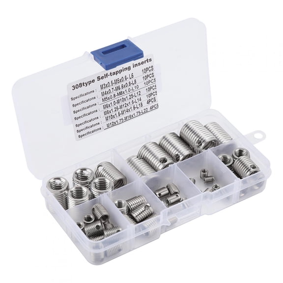 M Buder 58Pcs Stainless Steel Inner Thread Self Tapping Thread Inserts Set Repair Tool[cite: 1]