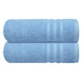 thumbnail image 6 of Infinitee Xclusives Spa and Hotel Quality Turkish Cotton 2 Piece Blue Bath Towels Set, 6 of 9