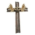 thumbnail image 6 of Inspirational Grand Elk Moose Bone Antlers with Spike Nails Faux Wood Wall Cross, 6 of 9