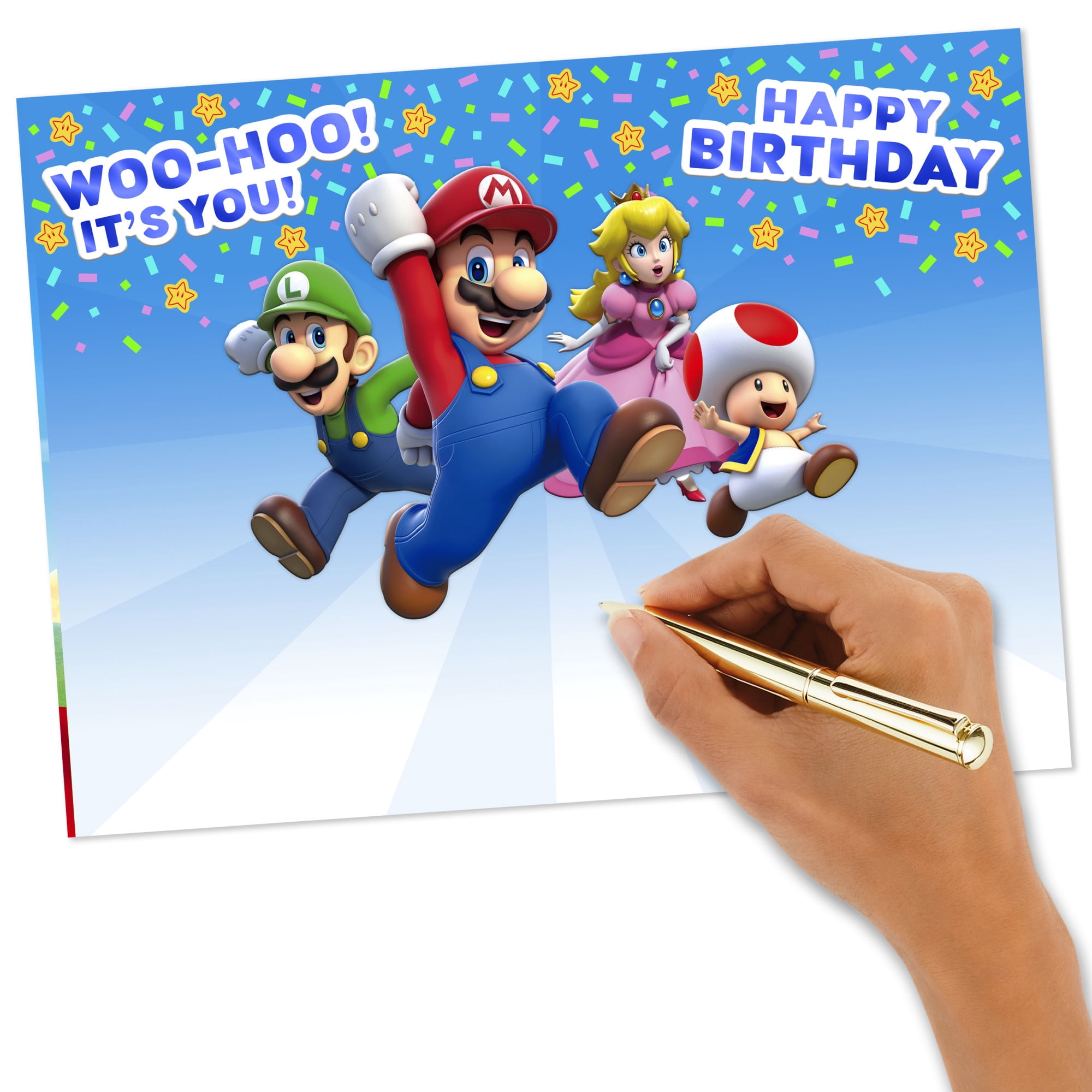 Hallmark Nintendo Super Mario Birthday Card (Yoshi New Year of Coolness)
