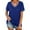 Blue, variant on Arnsht Womens Dressy Casual Shirts Solid Color V-neck Ruffled Short Sleeved Work Blouse Business Casual Summer Tops Blue XL