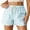 Light Blue, variant on Shorts Womens Clearance Women's Casual Summer Solid Color High Waist Lace-Up Pockets Women's Three-Part Shorts