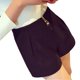 thumbnail image 1 of Pantalones cortos sueltos de moda para mujer, pantalones cortos de lana de pierna ancha (negro, XL), 1 of 3