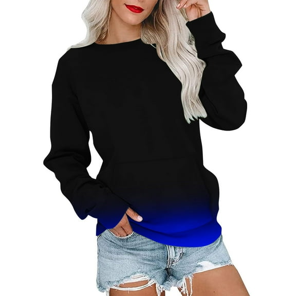 SHE IS Womens Sweatshirts No Hood with Pockets Womens Hoodies Zip up Long Pullover Hoodie Women Long Sleeve Tops for Women Dressy Black My Orders Placed