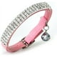 thumbnail image 4 of Kunmingshisd Collar de gato seguro de terciopelo suave ajustable con diamantes de imitación y cascabeles, 28 cm para perros y gatos pequeños (rosa), 4 of 5