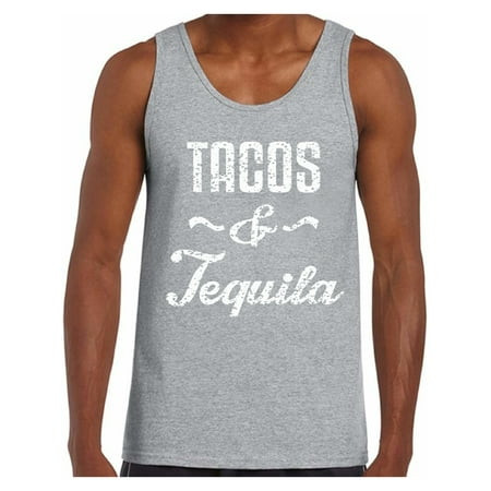 Awkward Styles Men's Tacos & Tequila Graphic Tank Tops Taco Mexican Drinking Party