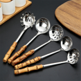 thumbnail image 3 of 5Pcs Soup Ladle & Slotted Spoon Set, Stainless Steel Kitchen Ladles with Natural Bamboo Handle for HotPot Cooking Ladle, 3 of 9