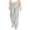 thumbnail image 2 of Goofa Love You Rabbit Printed Soft Pajama Pants for Women, Wide Leg Comfy Casual Lounge Yoga Pants-Small, 2 of 9