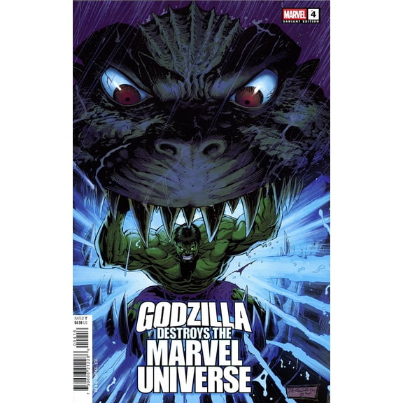 Godzilla Destroys the Marvel Universe #4E VF ; Marvel Comic Book