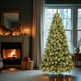 thumbnail image 2 of Tcbosik 7ft Prelit Artificial Christmas Tree with 400 Warm White Lights, 1072 Branch Tips and Metal Stand, Perfect Choice for Xmas Decoration, Green, 2 of 8
