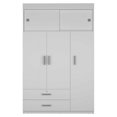 thumbnail image 3 of Atlin Designs Armoire de Chambre Spacieuse en Bois Moderne à 2 Portes en Blanc, 3 of 8