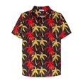thumbnail image 3 of Camisas de hoja de arce para hombre, ropa con estampado 3D, camisa de playa hawaiana, camisetas de manga corta Y2k, ropa vintage informal, blusa con solapa, 3 of 5