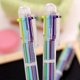 thumbnail image 1 of 2 Pcs Multicolor Pens 6-in-1 Retractable Ballpoint Pens 6 Colors Transparent Ballpoint Pen, 1 of 4