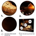 thumbnail image 3 of Designart "Wine & Cheese Delight Charcuterie Board Radiance" Food & Beverage Framed Wall Art Decor - Traditional Brown Wine Entryway Framed Wall Art, 3 of 6