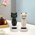 thumbnail image 3 of XIBUFE 2Pcs Solar Dancing Toys Cat Figurine Ornaments Figures Bobble Head for Window Desk Mini Cat Figurines, 3 of 7
