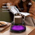 thumbnail image 4 of Coffee Cup Heater, Desk Coffee Heater, Electric Heater with Ambient Light, Beverage Milk Tea Heating Tray Creamy White, 4 of 8