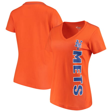 New York Mets G-III 4Her by Carl Banks Women's Asterisk V-Neck T-Shirt -