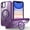 Purple, variant on Allytechgroup iPhone 12/12 Pro Magnetic Case with Rotating Stand, Multi Angle Viewing Stand Anti-Scratch Compatible with Magsafe & Car Mount Phone Case for Apple iPhone 12/ iPhone 12 Pro, Purple