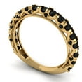 thumbnail image 2 of 3.13 ctw Wedding Band for Women - 18K Yellow Gold Natural Onyx Stackable Eternity Ring, 2 of 6