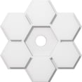 thumbnail image 1 of Ekena Millwork CMP16DY-02000 16 in. OD x 2 in. ID Square Daisy Architectural Grade PVC Contemporary Ceiling Medallion, 1 of 4