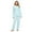 Blue, variant on Fleece Pajama Set for Women, Soft Winter Pajamas with Pockets Lounge Set