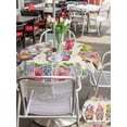 thumbnail image 5 of Outdoor Tablecloths with Umbrella Hole & Zipper, Spring Gnomes Round Tablecloth 54 Inch, Vintage Botanical Blossom Rose Leaves Waterproof Table Cloth, Patio/Pool/Picnic Table Covers, 5 of 8
