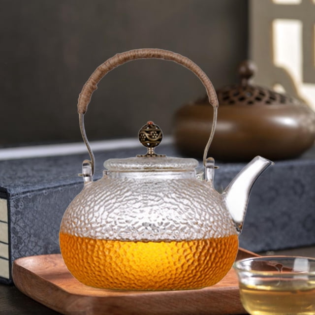 Tetera de vidrio Soledad de 900ml con Infusor de té resistente al calor