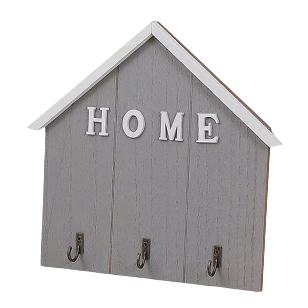 Gancho de pared para llaves de madera, colgador decorativo para sombreros, puerta de cocina cian