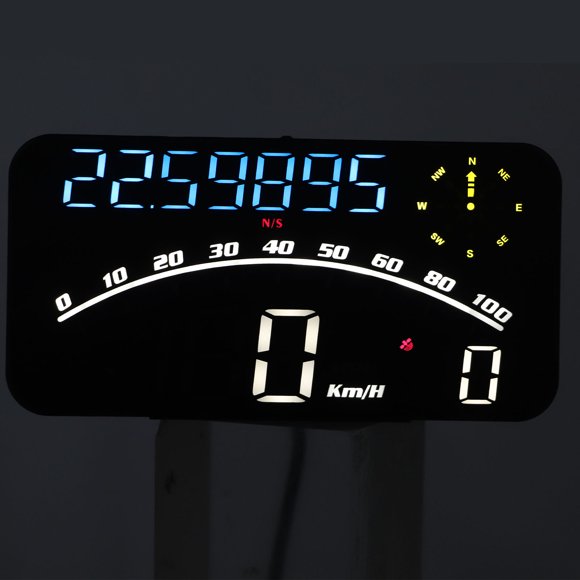 Car HUD, Smart HUD LED Screen High Definition Speed Alarm Multifunction GPS Speedometer Universal 5V For