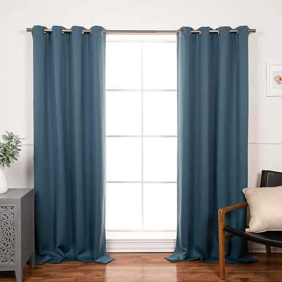 Best Home Fashion Blackout Curtain 2 Panels - Premium Thermal Insulated Window Treatment Blackout Drapes for Bedroom - Antique Bronze Grommet Top (Spruce, 52" W x 96" L)