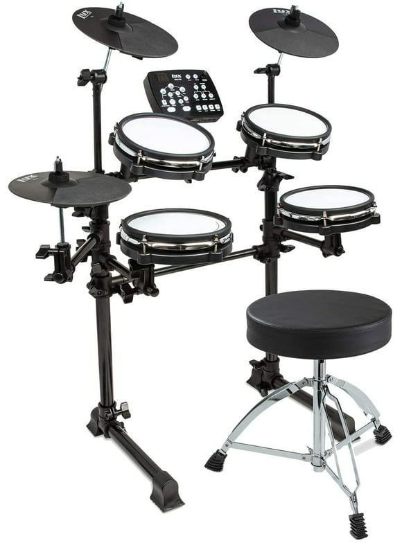 LyxJam 7-Piece Electronic Drum Set, Adult Professional Electric Drum Set
