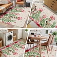 thumbnail image 5 of Area Rug for Living Room, Valentine's Day Non-Slip Indoor Large Carpet for Bedroom/Dining Room, Pink Red Roses Love Heart Eucalyptus Burlap Washable Low-Profile Rectangle Floor Runner Rugs - 4 x 6 Ft, 5 of 7