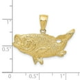thumbnail image 2 of 10k Gold Polished Bass Animal Sealife Fish Pendant Necklace Pendant for Women - 3.0 Grams, 2 of 2