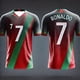 thumbnail image 2 of Camiseta de manga corta de verano 24/25 para hombre, con estampado 3D de Cristiano Ronaldo n.º 7, transpirable, cómoda y absorbente del sudor, de manga corta, 2 of 4
