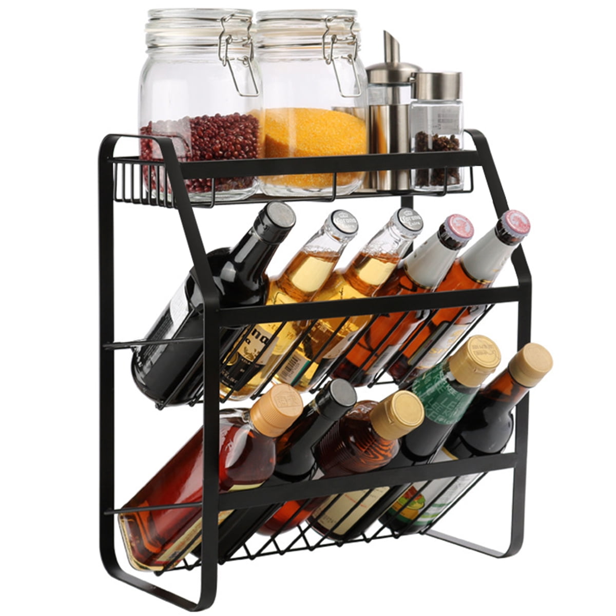 3Tier Metal Spice Rack, Countertop Spice Rack Spice Shelf Holder Spice