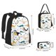 thumbnail image 2 of Fotbe Cute Whale Set Escolar 3 en 1 para Niños - Mochila Duradera con Lonchera Aislante y Estuche para Lápices - Mochila Escolar para Niños y Niñas, 2 of 7