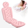 thumbnail image 1 of Almohada de baño para todo el cuerpo VOXOR rosa con bolsa de lavandería 142 x 41 cm, 1 of 7