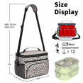 thumbnail image 6 of Pink and White Leopard Print Pattern Insulated Lunch Box for Women Men, Medium Leakproof Cooler Bag with Adjustable Strap, 10"x6.7"x8", 6 of 6