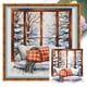 thumbnail image 1 of Hilo de bordar de algodón completo, punto de cruz impreso de 11CT para alféizar de ventana de invierno, 50x50cm, 1 of 9