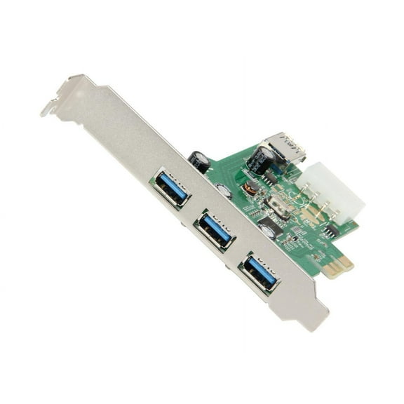 Syba PCI-Express USB 3.0 3 1 Port Card Renesas Chipset with LPB Molex Power