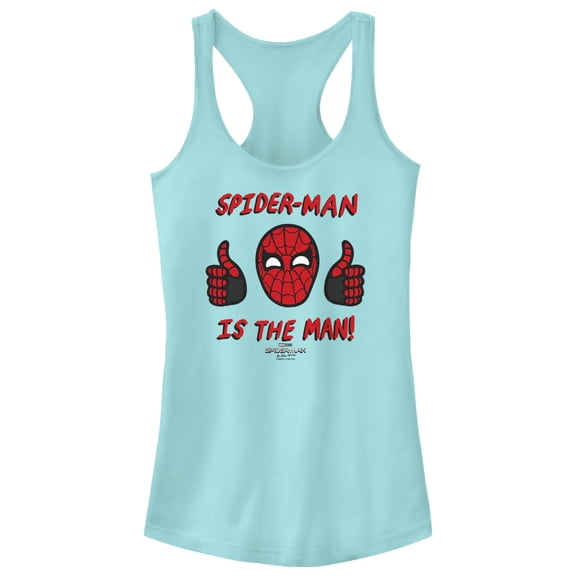 Junior's Marvel Spider-Man: No Way Home The Man Racerback Tank Top Cancun 2X Large